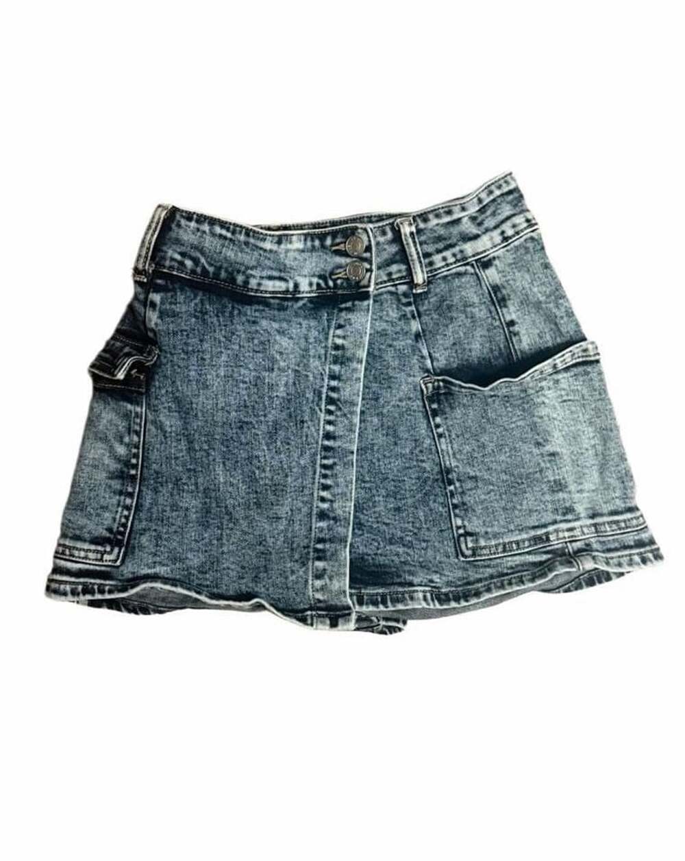Vintage Windsor Denim Skort Acid Wash Cargo Size S